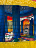 Birthday cake bouncy castle and slide (30x20x18)