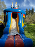 Birthday cake bouncy castle and slide (30x20x18)