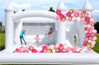 White wedding bouncy castle with slide (15x15x15)
