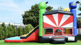 Ninja Warrior bouncy castle and slide