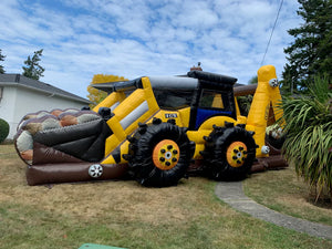 Excavator bouncy obstacle course