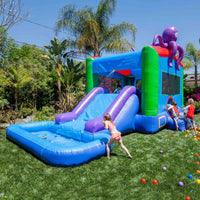 Octopus bouncy castle (15'H x 13'W x 25'L)