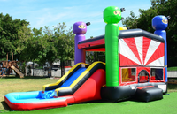 Ninja Warrior bouncy castle and slide