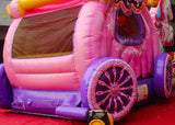 Unicorn Princess Carriage Bouncy Castle and Slide (12' x 12' x 20')