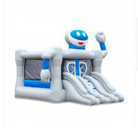 Mr Roboto Bouncy Castle and Slide (19' x 13' x 13') All Day Rental