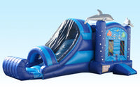 #1 Dry Dolphin Bouncy Castle & Slide (27' x 13' x 13') All Day Rental